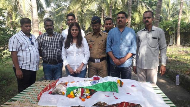 Caesar was buried with full state honours. (ANI Photo) Caesar was buried with full state honours. (ANI Photo)