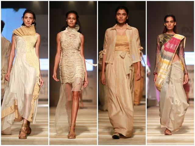 Amazon India Fashion Week Spring/Summer 2017 kicked off in the Capital on Wednesday with a 16-designer showcase. (Waseem Gashroo/HT Photo)