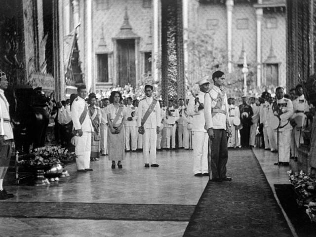 This file photo taken on January 01, 1946 shows King of Siam Rama VIII or Ananda Mahidol of Thailand stands during an official ceremony on January 1946 in Bangkok after his return from Switzerland to Thailand. Rama VIII born on September 20, 1925 in Heidelberg, Germany, was mostly away pursuing his studies in Switzerland before returning to Thailand in 1945. On June 9, 1946 he was found dead in his bed of a mysterious gunshot wound at the palace in Bangkok. His brother King Bhumibol Adlyadej succeeded him on the throne. (AFP)