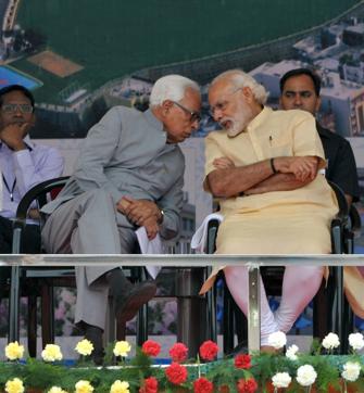 Prime Minister Narendra Modi with J&K Governor NN Vohra during a rally at Kakryal near Katra about 35 km from Jammu, on April 19, 2016. (Nitin Kanotra / HIndustan Times) Prime Minister Narendra Modi with J&K Governor NN Vohra during a rally at Kakryal near Katra about 35 km from Jammu, on April 19, 2016. (Nitin Kanotra / HIndustan Times)