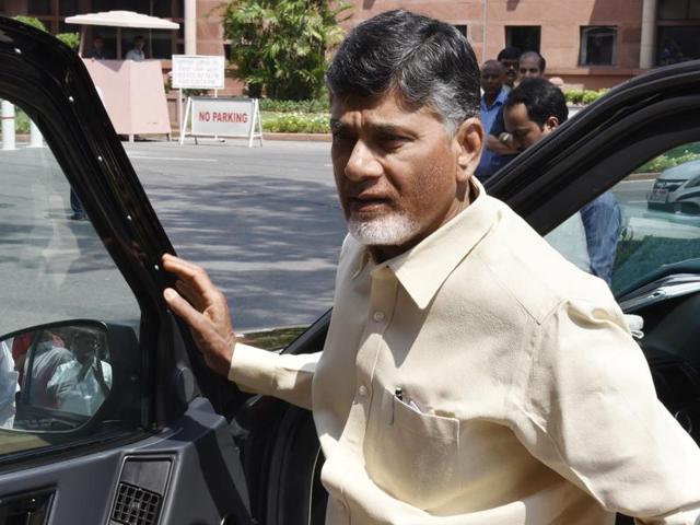 Andhra CM N Chandrababu Naidu had indirectly implied that YSRC leader Jaganmohan Reddy declared an income of Rs 10,000 crore under the income declaration scheme. (HT file photo) Andhra CM N Chandrababu Naidu had indirectly implied that YSRC leader Jaganmohan Reddy declared an income of Rs 10,000 crore under the income declaration scheme. (HT file photo)