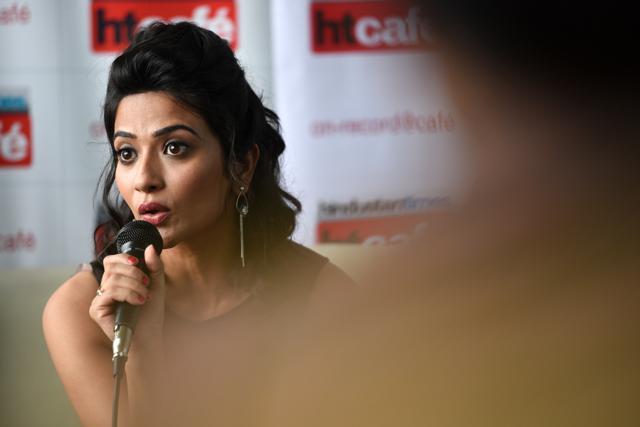 Aditi Sharma says she always wanted to work with Manoj Bajpayee and Kay Kay Menon. (Pratik Chorge/HT PHOTO)