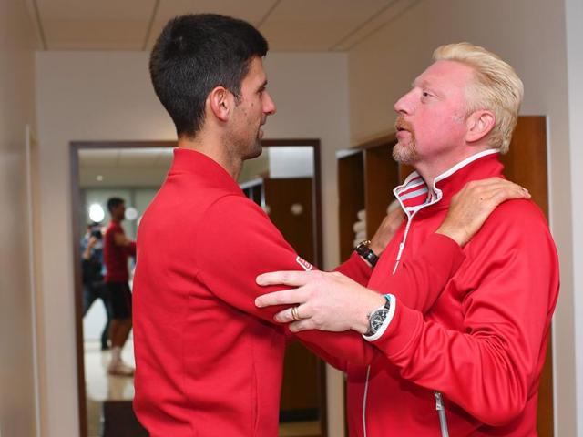 Becker joined Djokovic’s coaching team at the start of 2014. (AP) Becker joined Djokovic’s coaching team at the start of 2014. (AP)