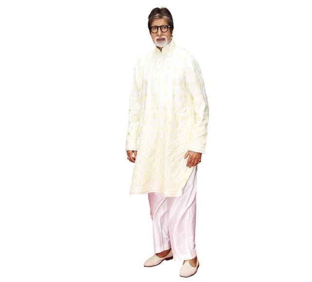 AB wore a lemon-coloured kurta on his birthday (Yogen Shah/HT Photo)