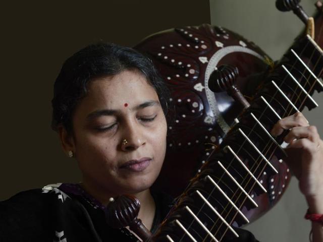 Sharada Mushti one of the few rudraveena players in the country. Sharada Mushti one of the few rudraveena players in the country.