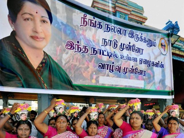 AIADMK members pray for a speedy recovery of party supremo and Tamil Nadu chief minister J Jayalalithaa, in front of Apollo hospital in Chennai. (PTI Photo) AIADMK members pray for a speedy recovery of party supremo and Tamil Nadu chief minister J Jayalalithaa, in front of Apollo hospital in Chennai. (PTI Photo)