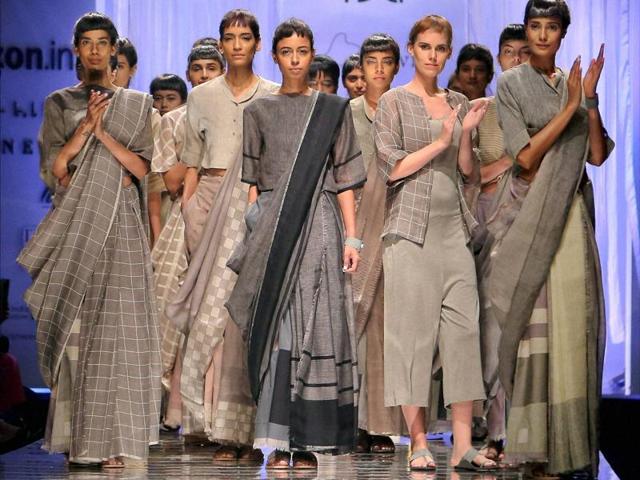 Amazon India Fashion Week (AIFW) kicked-off in New Delhi on Wednesday with 110 designers ready presenting their collections through the event. (PTI) Amazon India Fashion Week (AIFW) kicked-off in New Delhi on Wednesday with 110 designers ready presenting their collections through the event. (PTI)