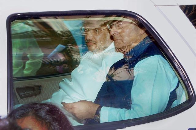 Arun Jaitley and BJP president Amit Shah leave Apollo Hospital after visiting J Jayalalithaa. (PTI Photo) Arun Jaitley and BJP president Amit Shah leave Apollo Hospital after visiting J Jayalalithaa. (PTI Photo)
