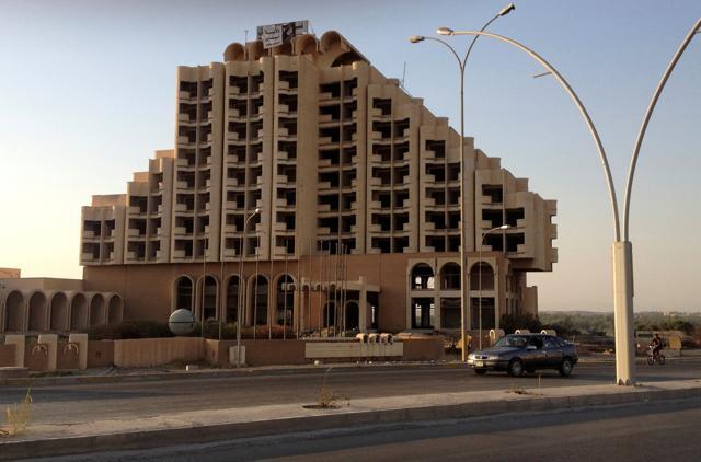 An Islamic State banner is seen on the top of Hotel Nineveh in Mosul on June 27, 2014. (Reuters) An Islamic State banner is seen on the top of Hotel Nineveh in Mosul on June 27, 2014. (Reuters)