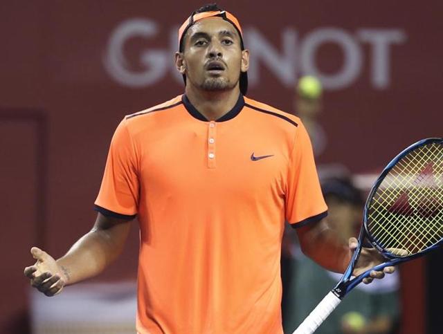 Nick Kyrgios has had a number of scrapes with tennis authorities over his behaviour in the past. (AFP) Nick Kyrgios has had a number of scrapes with tennis authorities over his behaviour in the past. (AFP)