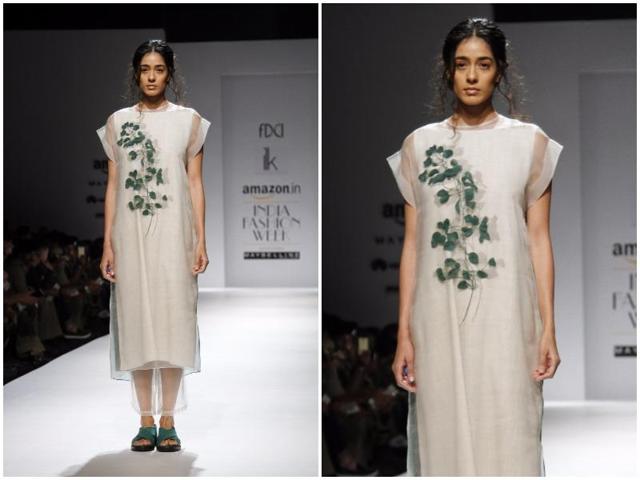 ILK by Shikha Goel and Vinita Adhikari saw some striking applique work. (Waseem Gashroo/HT Photo) ILK by Shikha Goel and Vinita Adhikari saw some striking applique work. (Waseem Gashroo/HT Photo)