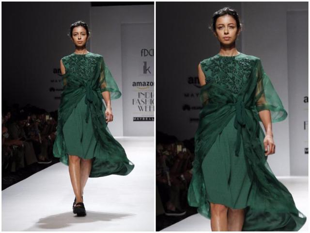 Feminine silhouttes with flowy dresses wowed onlookers at ILK show by Shikha Goel and Vinita Adhikari. (Waseem Gashroo/HT Photo) Feminine silhouttes with flowy dresses wowed onlookers at ILK show by Shikha Goel and Vinita Adhikari. (Waseem Gashroo/HT Photo)