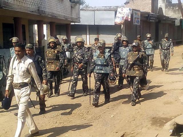 Prohibitory orders under Section 144 are still in place at Gandhwani in Dhar district as well as Pipliya village. (Arun Mondhe/HT photo) Prohibitory orders under Section 144 are still in place at Gandhwani in Dhar district as well as Pipliya village. (Arun Mondhe/HT photo)