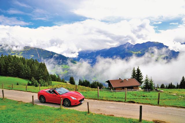 The red Ferrari California that the writer drove for his road trip in Germany The red Ferrari California that the writer drove for his road trip in Germany