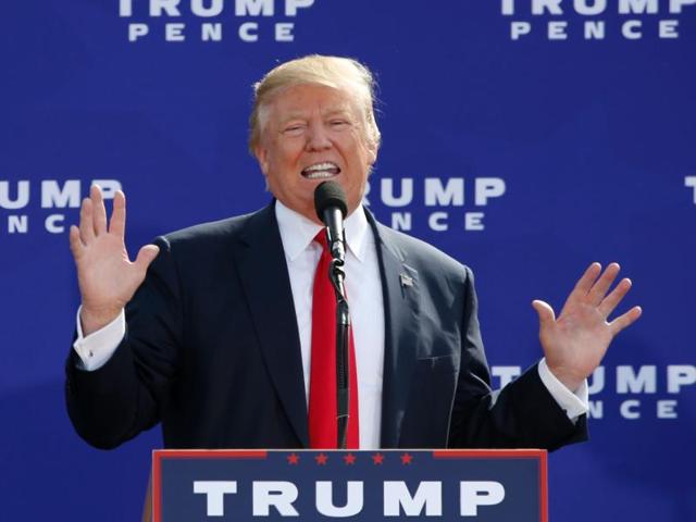 US Republican presidential candidate Donald Trump speaks at an event on Saturday in Portsmouth, New Hampshire. (AFP) US Republican presidential candidate Donald Trump speaks at an event on Saturday in Portsmouth, New Hampshire. (AFP)