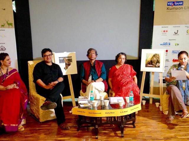 A poetry-reading session on at the Kumaon literary festival, the brainchild of Sumant Batra (inset). (HT Photo) A poetry-reading session on at the Kumaon literary festival, the brainchild of Sumant Batra (inset). (HT Photo)
