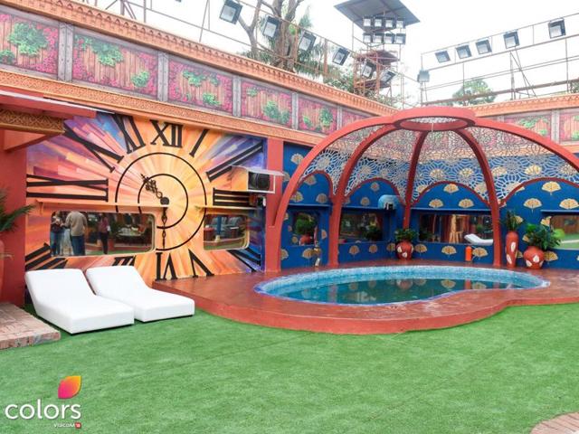 Swimming pool in the Bigg Boss 10 house area. (COLORS)