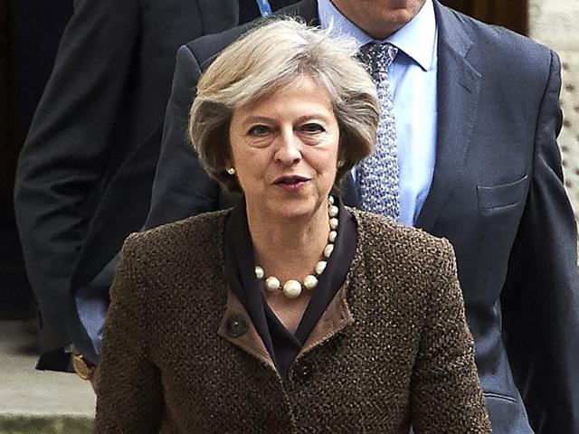 The pound dropped more than 5 percent against the dollar since October 2, when Prime Minister Theresa May (in picture) announced plans to start formal talks on exiting the European Union. (AP Photo) The pound dropped more than 5 percent against the dollar since October 2, when Prime Minister Theresa May (in picture) announced plans to start formal talks on exiting the European Union. (AP Photo)