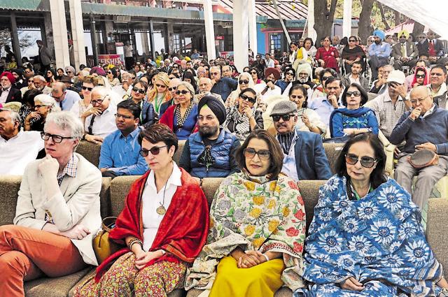 Members of the audience during the festival. (KARUN SHARMA/HT Photo)