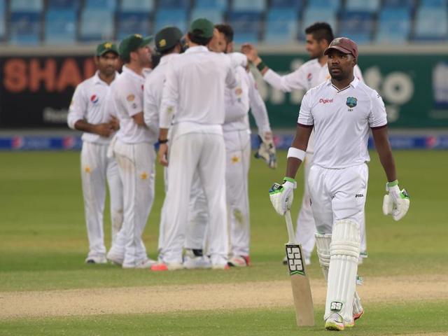 When it looked like Bravo would remain unbeaten and complete his eighth hundred he fell to a lazy push off left-arm spinner Mohammad Nawaz. (AFP) When it looked like Bravo would remain unbeaten and complete his eighth hundred he fell to a lazy push off left-arm spinner Mohammad Nawaz. (AFP)