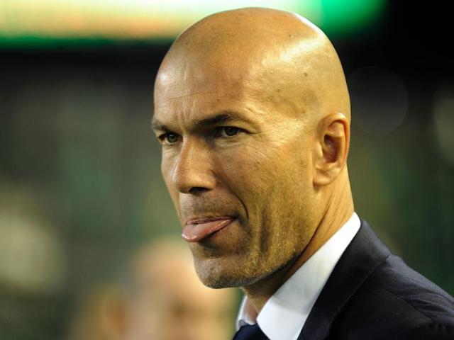 Real Madrid's French coach Zinedine Zidane during the La Liga match against Real Betis. (AFP Photo) Real Madrid's French coach Zinedine Zidane during the La Liga match against Real Betis. (AFP Photo)