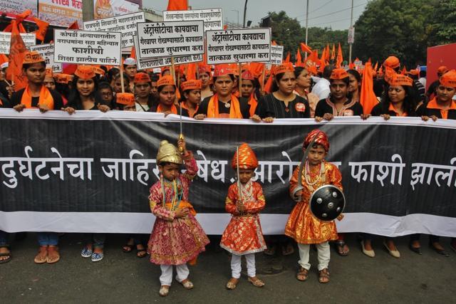 Children as young as two participated in the rally. (Praful Gangurde)