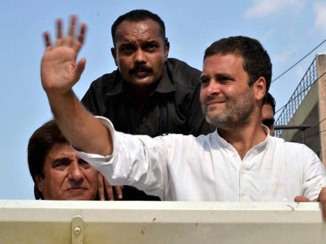 AICC vice-president Rahul Gandhi during a road show in Agra on Saturday. (PTI file photo) AICC vice-president Rahul Gandhi during a road show in Agra on Saturday. (PTI file photo)
