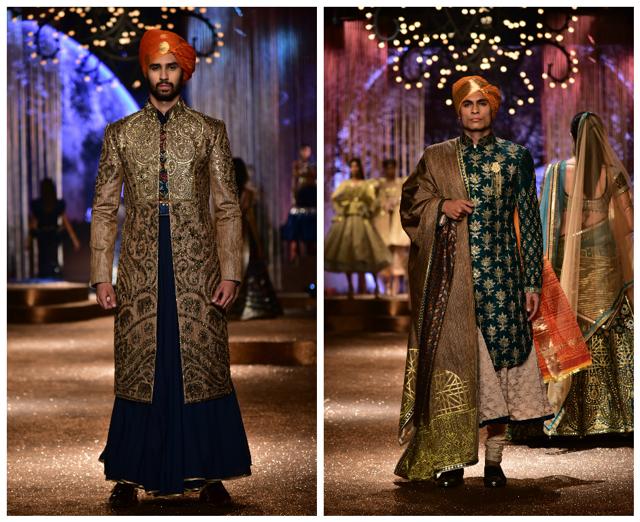 The menswear collection was grandeur and experimentative. (Photo: Waseem Gashroo/Hindustan Times)