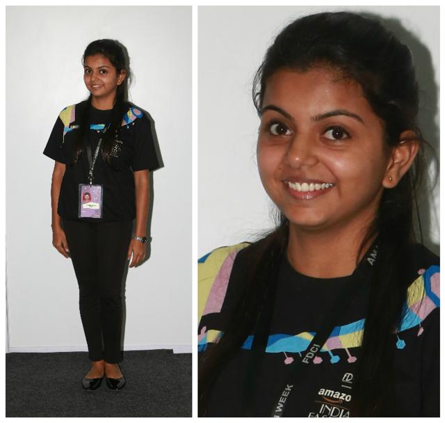 Shrvistha Shukla, an usher at the fashion week. (Photo: Amal Ks/HT)