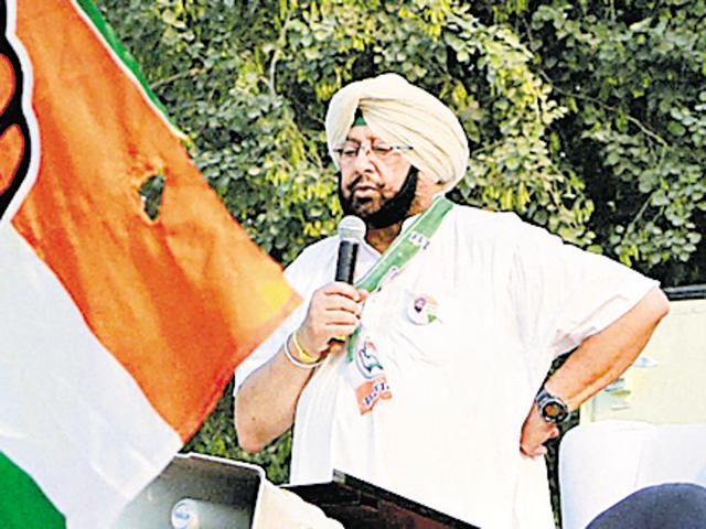 PPCC president Capt Amarinder Singh delivers a speech on the first day of his three-day yatra, at Baghapurana in Moga on Monday. (PTI Photo) PPCC president Capt Amarinder Singh delivers a speech on the first day of his three-day yatra, at Baghapurana in Moga on Monday. (PTI Photo)