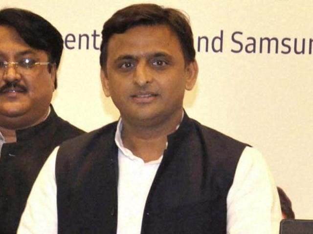 Akhilesh’s uncle and Rajya Sabha member Ram Gopal Yadav on Sunday warned Mulayam Singh that history would not forgive him if he did not project Akhilesh Yadav as the chief ministerial candidate.(PTI)