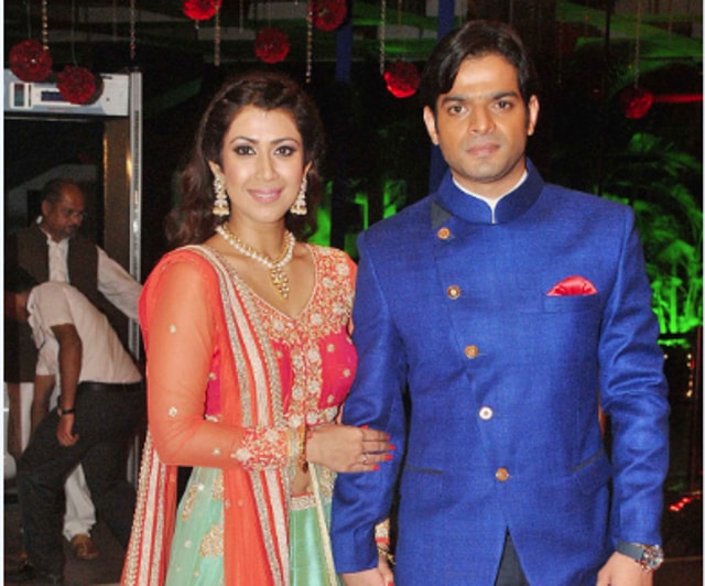 Actors Karan Patel and Ankita.