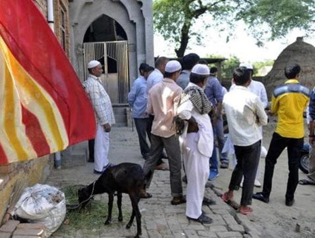 Around 20 days back, Bisada villagers found a letter pasted on a wall near the residence of slain Mohammad Ikhlaq.(Sunil Ghosh/HT File Photo)