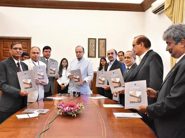 Finance minister Arun Jaitley launched the financial literacy cell of SRCC on Monday. Finance minister Arun Jaitley launched the financial literacy cell of SRCC on Monday.