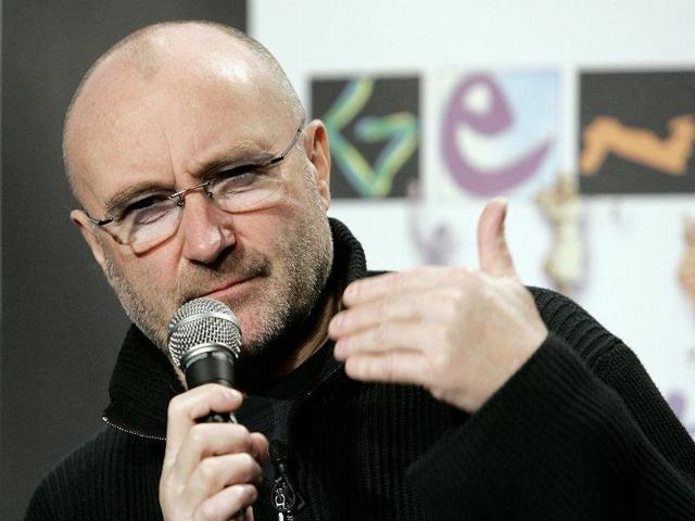 Phil Collins’ 15-year old son, Nicholas will accompany him.(AFP)