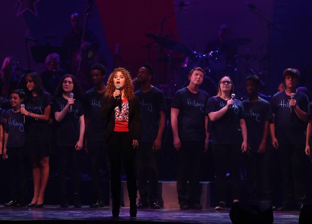 Bernadette Peters performs during the Hillary Victory Fund - Stronger Together concert at St. James Theatre. (AFP) Bernadette Peters performs during the Hillary Victory Fund - Stronger Together concert at St. James Theatre. (AFP)