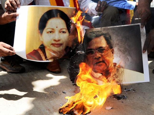 Farmers' groups and opposition parties in Karnataka have been campaigning against the sharing of Cauvery river waters with neighbouring Tamil Nadu. (AFP) Farmers' groups and opposition parties in Karnataka have been campaigning against the sharing of Cauvery river waters with neighbouring Tamil Nadu. (AFP)
