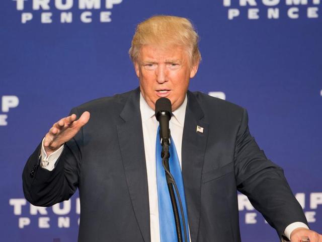 Republican presidential nominee Donald Trump speaks during a rally at the KI Convention Center on October 17, 2016 in Green Bay, Wisconsin. (AFP) Republican presidential nominee Donald Trump speaks during a rally at the KI Convention Center on October 17, 2016 in Green Bay, Wisconsin. (AFP)