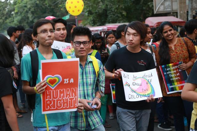 Students carried posters, raised slogans and participated in a flashmob to express solidarity with the cause. (Amal KS/HT PHoto)