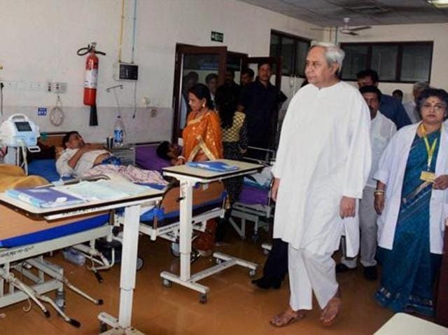 Odisha chief ministerNaveen Patnaik visits the patients of SUM Hospital where a fire broke out, admitted at AIIMS in Bhubaneswar on Tuesday. (PTI) Odisha chief ministerNaveen Patnaik visits the patients of SUM Hospital where a fire broke out, admitted at AIIMS in Bhubaneswar on Tuesday. (PTI)