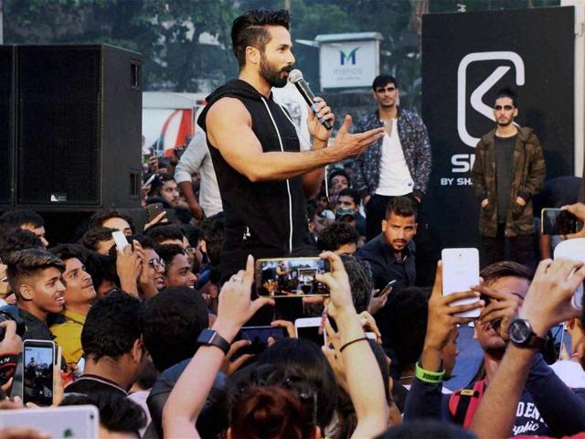 Bollywood actor Shahid Kapoor during a launch event in Mumbai. (PTI Photo)
