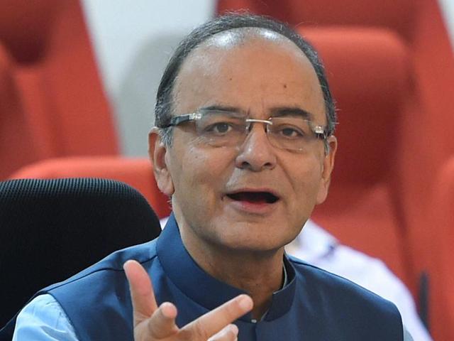 Finance minister Arun Jaitley, flanked by with minister of state for finance Santosh Gangwar (right) and revenue ecretary Hasmukh Adhia, addressing the media after the 3rd meeting of GST Council in New Delhi on Wednesday.(PTI) Finance minister Arun Jaitley, flanked by with minister of state for finance Santosh Gangwar (right) and revenue ecretary Hasmukh Adhia, addressing the media after the 3rd meeting of GST Council in New Delhi on Wednesday.(PTI)