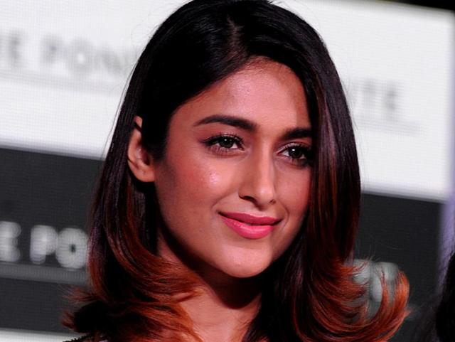 Ileana D'Cruz poses for a photograph during a promotional event in Mumbai. (AFP Photo)
