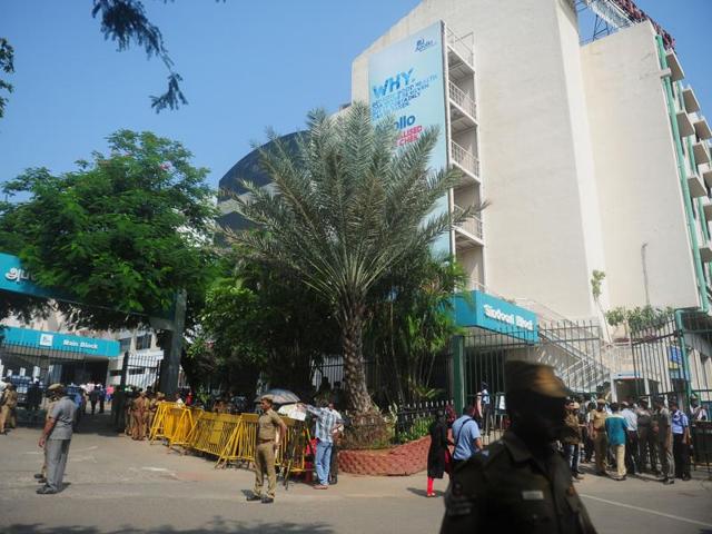 The AIADMK chief and Tamil Nadu CM Jayalalithaa was admitted to Chennai’s Apollo Hospital with high fever and dehydration on September 22. (AFP file photo) The AIADMK chief and Tamil Nadu CM Jayalalithaa was admitted to Chennai’s Apollo Hospital with high fever and dehydration on September 22. (AFP file photo)