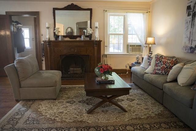 The living room of the home where Republican presidential candidate Donald Trump spent his early childhood in the Jamaica Estates neighbourhood of the Queens borough of New York. (AP) The living room of the home where Republican presidential candidate Donald Trump spent his early childhood in the Jamaica Estates neighbourhood of the Queens borough of New York. (AP)