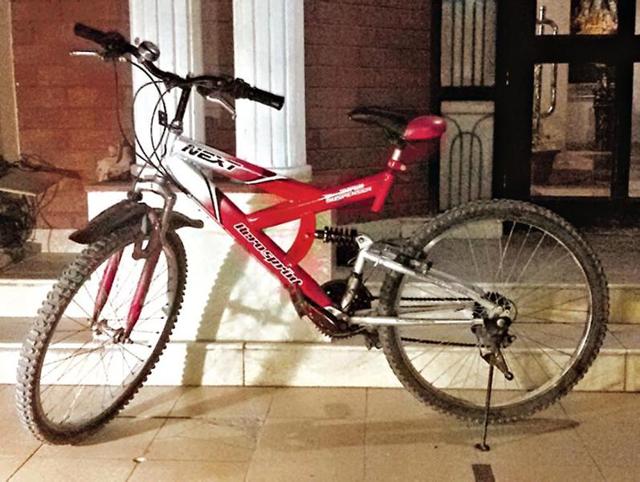 After a search operation was conducted by the police at a few places in the sector, two bicycles were found abandoned in the hedges on Wednesday morning. (HT Photo) After a search operation was conducted by the police at a few places in the sector, two bicycles were found abandoned in the hedges on Wednesday morning. (HT Photo)