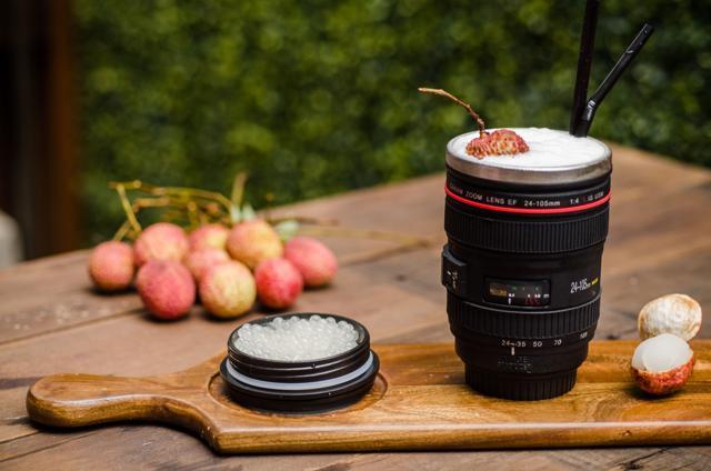 The Molecular DSLR drink served at MRP comprises vodka, coconut milk, passion fruit puree and litchi caviar. The Molecular DSLR drink served at MRP comprises vodka, coconut milk, passion fruit puree and litchi caviar.