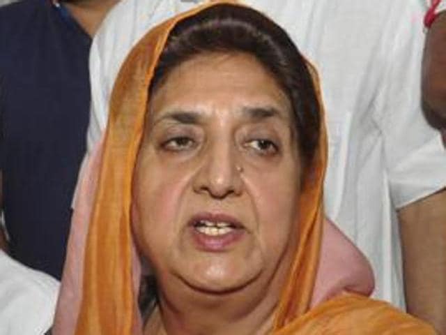 Senior Congress leader Rajinder Kaur Bhattal (HT File Photo) Senior Congress leader Rajinder Kaur Bhattal (HT File Photo)