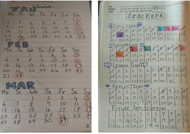 Pages from Honathan Martin's bullet journal. (Photo courtesy: Jonathan Martin ) Pages from Honathan Martin's bullet journal. (Photo courtesy: Jonathan Martin )