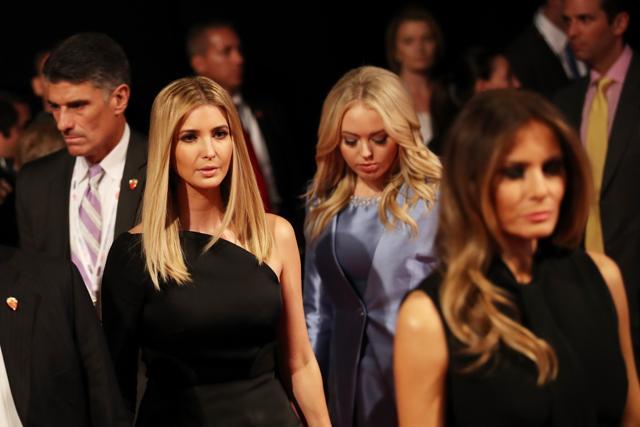 (From left) Ivanka Trump, Tiffany Trump and Malania Trump arrive before the start of the third US presidential debate. (AFP Photo) (From left) Ivanka Trump, Tiffany Trump and Malania Trump arrive before the start of the third US presidential debate. (AFP Photo)